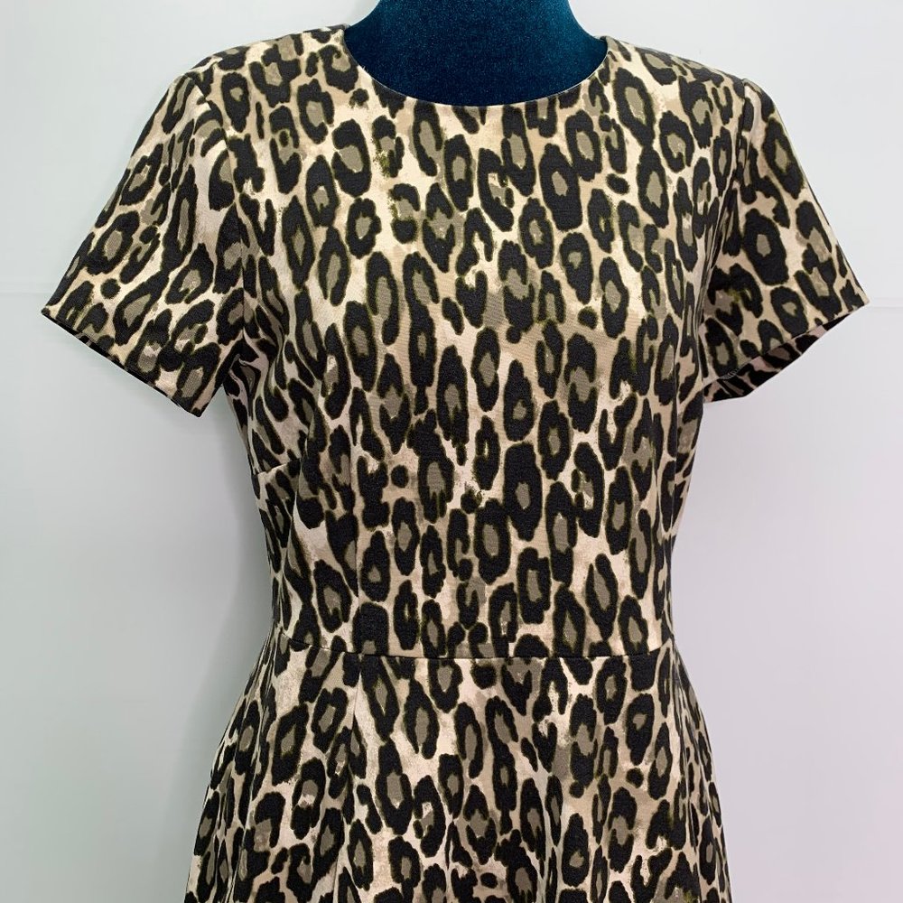 Kate Spade Size 10 Leopard Skater Dress Pockets - Picture 3 of 9